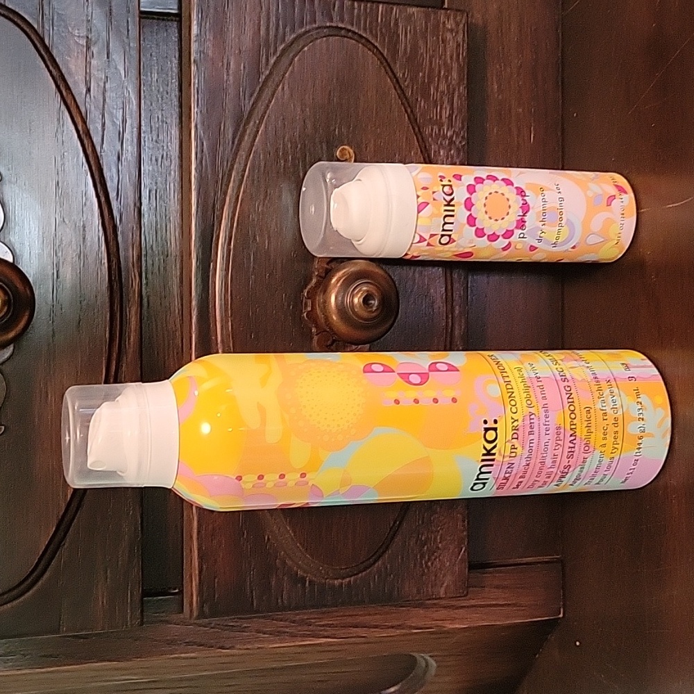 Amika brand new travel sz dry shampoo & slightly used full sz dry conditioner